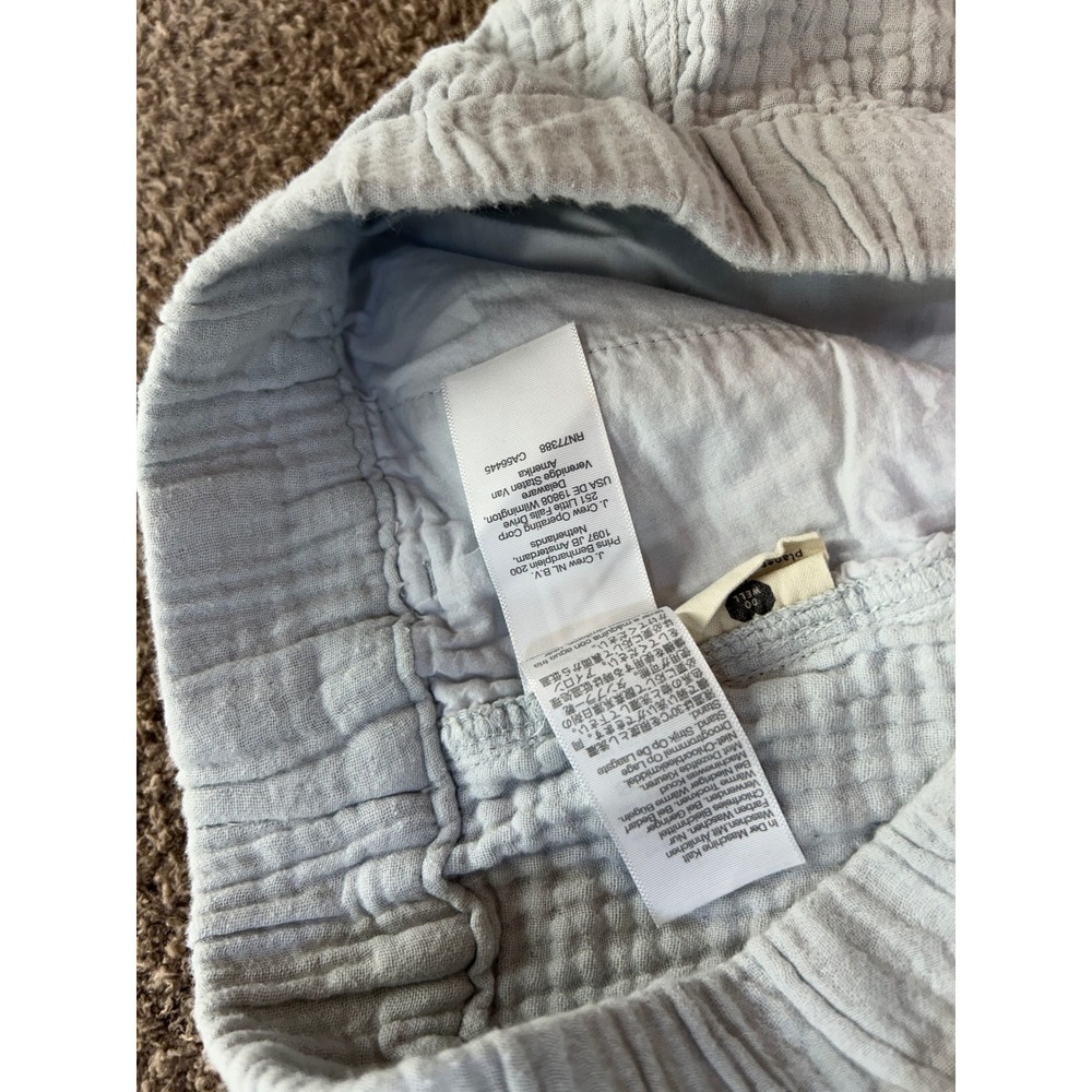 Madewell Light Blue Double Gauze Shorts Cotton Elastic Waist Pockets NA187 L - Picture 4 of 9